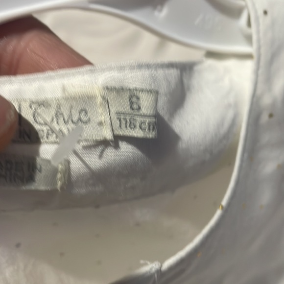 Losan 6 white gold small tiny polka dot blouse euc - Picture 3 of 7